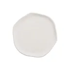 image of GET PA1940892912 Free-Form Porcelain Dinner Plate, 11.6" White Corona Ancestral Design - 1 Dozen