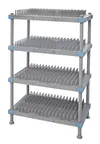 image of Quantum QPM243068PDR1 Millenia 4-Tier Mobile Drying Rack, 30"W x 24"D x 68"H, Gray Finish