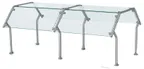 image of Vollrath 98640 Standard Contemporary Breath Guards For Stainless Steel Countertops