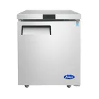 image of Atosa USA MGF8405GR 28" 1-Door Undercounter Freezer, Stainless Steel, 7.15 cu. ft., Temp -8° to 0°F, R290
