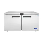image of Atosa USA MGF8407GR 60" 2-Section Undercounter Freezer w/ 2 Doors, 17.2 cu. ft.