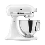 image of KitchenAid KSM85PBWH 4.5-qt Tilt-Head Stand Mixer, 10-Speed, White