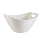 image of CAC China STU-B8 Oval Salad Bowl, 78 Oz., 8-1/4"L x 8"W x 5-3/4"H, Porcelain, Bone White - Dozen