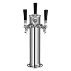 image of Omcan USA 48696 Triple Tap Tower – Beer Dispensing, Countertop Mount, 1‑3 Taps, 1 Column, Bar