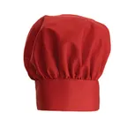 image of Winco CH-13RD Chef Hat, 13"H, Adjustable Velcro Closure, One Size Fits Most, red