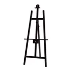 image of Winco MBBE-3 Tripod Easel, 23-1/4"L x 1"W x 61"H, 1" mahogany frame, copper knob, 2 planes - Set