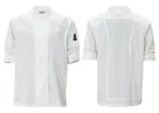 image of Winco UNF-12W3XL Signature Chef Jacket, Tapered Fit, white, 3XL