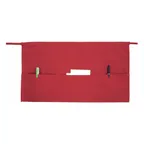 image of Winco WA-1221RED Waist Apron, 21-3/4"L X 12-1/2"W (3) Pockets, Machine Wash And Dry, red