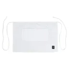 image of Winco WA-2819W Bistro Apron, 28"L X 19"W (2) Pockets, Machine Wash And Dry, white