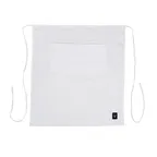 image of Winco WA-3129WH Bistro Apron, 32"L X 28"W (2) Pockets, Machine Wash And Dry, white