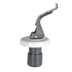 image of Winco WBS-W Wine Bottle Stopper, Thermoplastic Cork, Stainless Steel Clip, White Collar - 1 Dozen