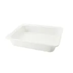 image of CAC China BF-102 Food Pan – 12-3/4" x 10-3/8" x 2-1/2", Porcelain, White, Dishwasher & Oven Safe