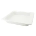 image of CACChina BF-203 GN Food Pan 2/3, 12-3/4"L x 14"W x 2-1/2"H, Porcelain, Super White, Dishwasher Safe
