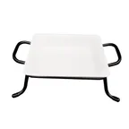 image of CAC China BF-G112 Pan Set, 1/2 Size 12-3/4" x 10-3/8" x 2-1/2" Porcelain, White, Dishwasher, Set