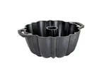 image of Lodge LLFCP Fluted Cake Pan - 11-7/10" W x 9-4/5" D x 4-3/10" H Dual-Handle, Iron, PFOA/PTFE-Free