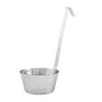 image of Winco SHHD-1 Hooked Handle Dipper, 1 Qt., 12" Handle, Stainless Steel