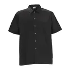 image of Winco UNF-1K4XL Broadway Chef Shirt, Short Sleeved, black, 4XL