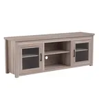 image of Flash Furniture GC-MBLK65-GY-GG 23" Rectangular TV Stand for up to 80" TVs, Gray Wash Oak Finish, 3 Shelves