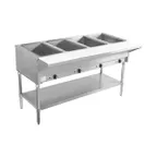 image of BevLes Company BVST-4-120 58" Electric Steam Table, (4) Open Pan Wells, 120V