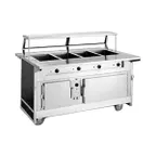 image of Atlas Metal BLH-4-H 63" Hot Food Serving Counter, (4) Open Wells