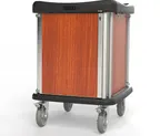 image of Dinex DXPPHPT10MP PHANTOM Meal Delivery Cart, 10 Tray, 43-48 Height, Stainless Steel & Laminate, Pass Thru