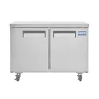 image of Hubert 157293 48" 2-Door Undercounter Refrigerator, Stainless Steel, 11.9 cu. ft.