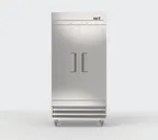 image of Hubert 166229 39.5" 2-Solid Door Reach-In Refrigerator, 29.73 cu. ft., Stainless Steel Exterior, Bottom Mounted