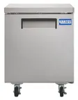 image of Hubert 172607 27" 1-Door Undercounter Refrigerator, Stainless Steel, 5.5 cu. ft., Auto Defrost