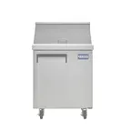 image of Hubert 77009 27" 1-Door Mega Top Sandwich and Salad Prep Table, 9 Pans, Stainless Steel