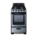 image of Summit PRO201SS Gas Range, 20"W, 2.3 Cu. Ft. Oven Capacity, Backguard