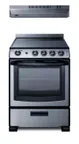 image of Summit REXH24RSS Electric Range & Convertible Hood Set, 24"W
