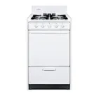 image of Summit WLM110P Gas Range, Lp Gas, 20"W, 2.46 Cu. Ft. Oven Capacity, Backguard
