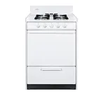 image of Summit WLM610P Gas Range, Lp Gas, 24"W, 2.92 Cu. Ft. Oven Capacity, Backguard