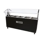 image of Advance Tabco BSW5-240-B-SB 77" Portable Hot Food Buffet Table, (5) Sealed Wells 