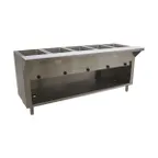 image of Advance Tabco HF-5G-NAT-BS 77" Natural Gas Hot Food Table, (5) Open Wells