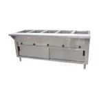image of Advance Tabco SW-5E-240-DR 77" Electric Hot Food Table, (5) Sealed Wells