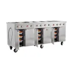 image of FWE HLC-6W6-7H-42-DRN 103" Handy Line Serving Cabinet, (6) Wells
