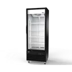 image of Omcan USA 50123 - 30" One-Section Merchandiser Refrigerator, 16.3 cu.ft, Stainless Steel, Black, R290