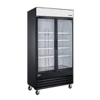 image of Omcan USA 50128 - 40" Merchandiser Refrigerator, 31.5 cu.ft, Black, R290, LED