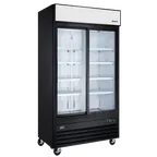 image of Omcan USA 50131 - 40" Merchandiser Refrigerator, 31.5 cu.ft, Sliding Glass Doors, 115V/60Hz