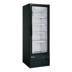 image of Omcan USA 59133 - 21" One-Section Glass Door Merchandiser Refrigerator, 9 cu.ft., Black, 120V/60Hz