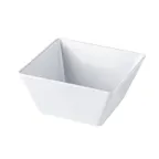 image of CACChina MLKS-B10 King Bowl, 112oz (3 Qt) Square White Melamine, 9½" W x 9½" D x 3⅞" H - Dozen