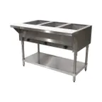 image of Advance Tabco HF-3G-NAT 47" Natural Gas Hot Food Table, (3) Open Wells