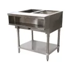 image of Advance Tabco WB-2G-LP 31" Liquid Propane Water Bath Hot Food Table, (2) Open Wells