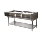 image of Advance Tabco WB-4G-LP 62" Liquid Propane Water Bath Hot Food Table, (4) Open Wells