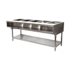 image of Advance Tabco WB-5G-NAT 77 Natural Gas Hot Food Table, (5) Open Wells