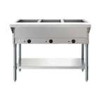image of Koolmore KM-OWS-3 44" Electric Steam Table with Undershelf, (3) Open Wells