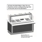 image of Multiteria MPHC-3-I 54" M-Power Hot Food Serving­ Counter/Island, (3) Wells