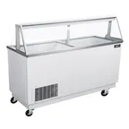 image of Omcan USA 50122 (FR-CN-0089) 88" Ice Cream Dipping Cabinet w/ Curved Sneeze Guard
