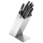 image of Dexter 20323 6P Set: 12" Sharp/Slicer, 10" Chef, 9" Off, 6" Util, 3‑1/4" Paring, Steel Block - Set